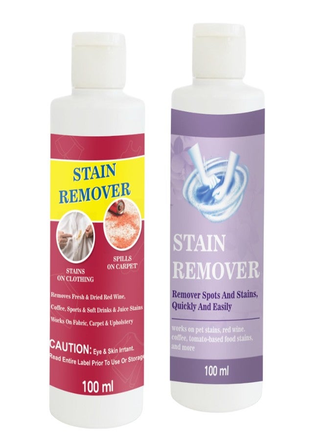 TOOVUS Stain Remover Combo Pack of Red and Purple Stain Remover | Multi-Surface Cleaning Solution for Clothes, Fabrics, Upholstery (100 g Each) - Image 1